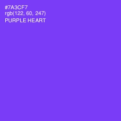 #7A3CF7 - Purple Heart Color Image