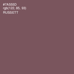 #7A555D - Russett Color Image