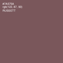 #7A575A - Russett Color Image