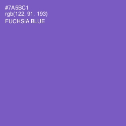 #7A5BC1 - Fuchsia Blue Color Image