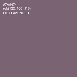 #7A6474 - Old Lavender Color Image