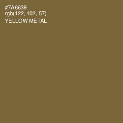 #7A6639 - Yellow Metal Color Image