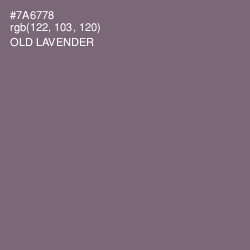 #7A6778 - Old Lavender Color Image