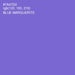 #7A67D2 - Blue Marguerite Color Image