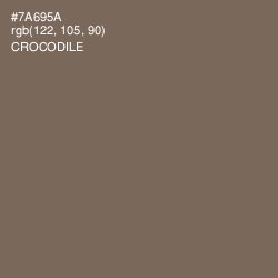 #7A695A - Crocodile Color Image