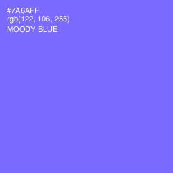 #7A6AFF - Moody Blue Color Image