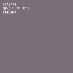 #7A6F79 - Fedora Color Image