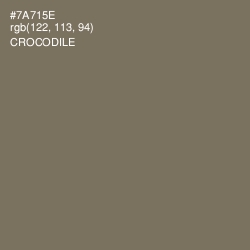 #7A715E - Crocodile Color Image