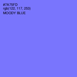 #7A75FD - Moody Blue Color Image