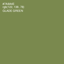 #7A8A4E - Glade Green Color Image