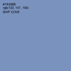 #7A93BE - Ship Cove Color Image