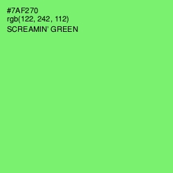 #7AF270 - Screamin' Green Color Image