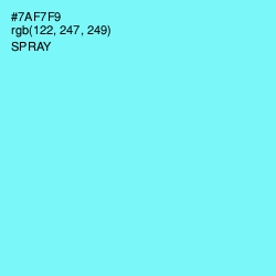 #7AF7F9 - Spray Color Image