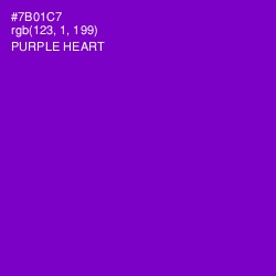 #7B01C7 - Purple Heart Color Image