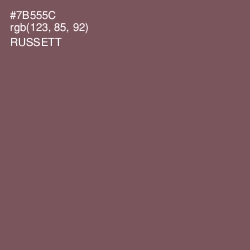 #7B555C - Russett Color Image