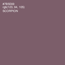 #7B5E69 - Scorpion Color Image
