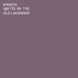 #7B6376 - Old Lavender Color Image