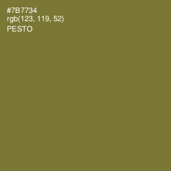 #7B7734 - Pesto Color Image