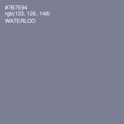 #7B7E94 - Waterloo  Color Image