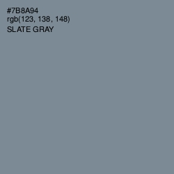 #7B8A94 - Slate Gray Color Image