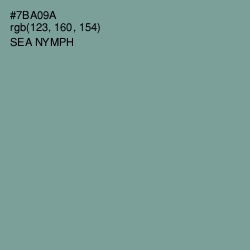 #7BA09A - Sea Nymph Color Image