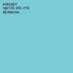 #7BCBD7 - Bermuda Color Image