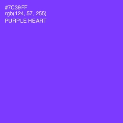 #7C39FF - Purple Heart Color Image