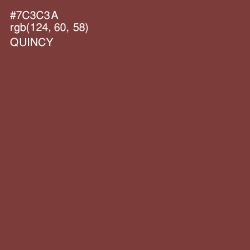 #7C3C3A - Quincy Color Image