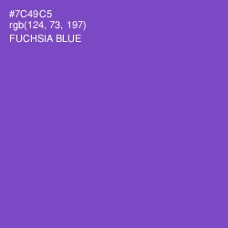 #7C49C5 - Fuchsia Blue Color Image