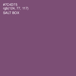 #7C4D75 - Salt Box Color Image