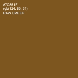 #7C551F - Raw Umber Color Image