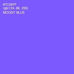 #7C58FF - Moody Blue Color Image