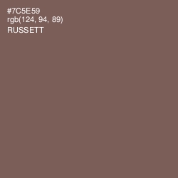 #7C5E59 - Russett Color Image