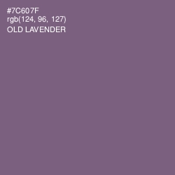 #7C607F - Old Lavender Color Image