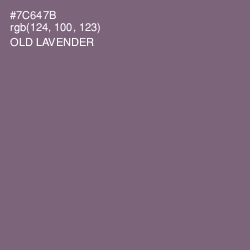 #7C647B - Old Lavender Color Image
