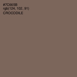 #7C665B - Crocodile Color Image
