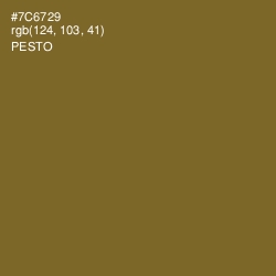 #7C6729 - Pesto Color Image