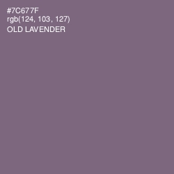 #7C677F - Old Lavender Color Image
