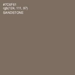 #7C6F61 - Sandstone Color Image