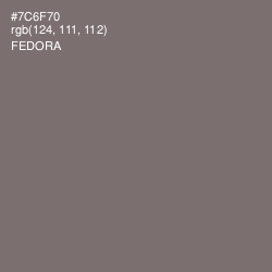 #7C6F70 - Fedora Color Image