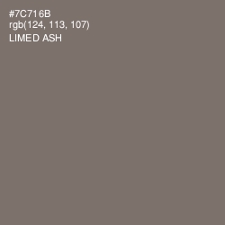 #7C716B - Limed Ash Color Image