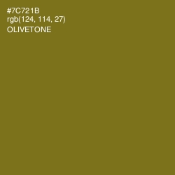 #7C721B - Olivetone Color Image