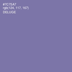 #7C75A7 - Deluge Color Image