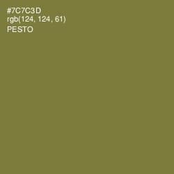 #7C7C3D - Pesto Color Image