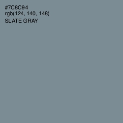 #7C8C94 - Slate Gray Color Image