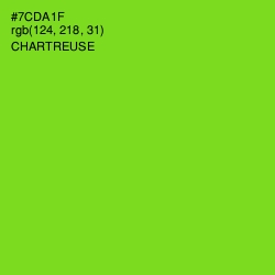 #7CDA1F - Chartreuse Color Image