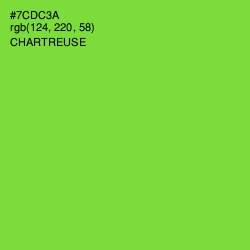#7CDC3A - Chartreuse Color Image
