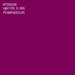 #7D0059 - Pompadour Color Image