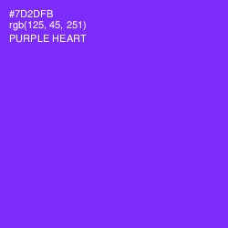 #7D2DFB - Purple Heart Color Image