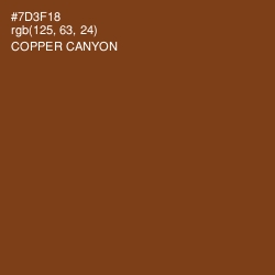 #7D3F18 - Copper Canyon Color Image